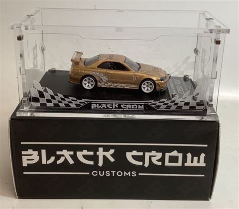 crow r34|Hot Wheels Black Crow Custom 09/10 Nissan Skyline GT.